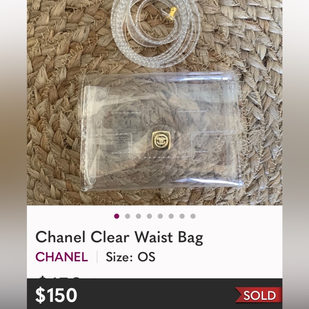 Chanel credit card clear waist bag AUTHENTIC! Compared to $2,500